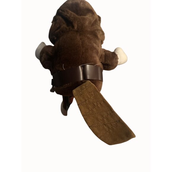 Arts toys Brown Plush beaver puppet With Toolbelt & Attached Plastic Tools - Picture 6 of 8